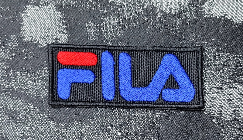 Patch Replica Brand Fila Embroidered Iron-on or Sew-on 8x3 cm