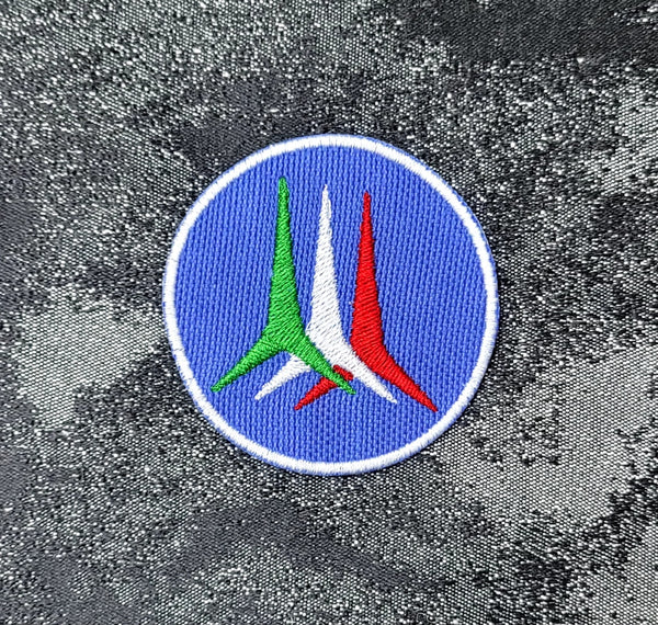 Patch Tricolor Arrows Air Force Patch with Velcro M.eF. Sewn Diameter 6.5 CM 