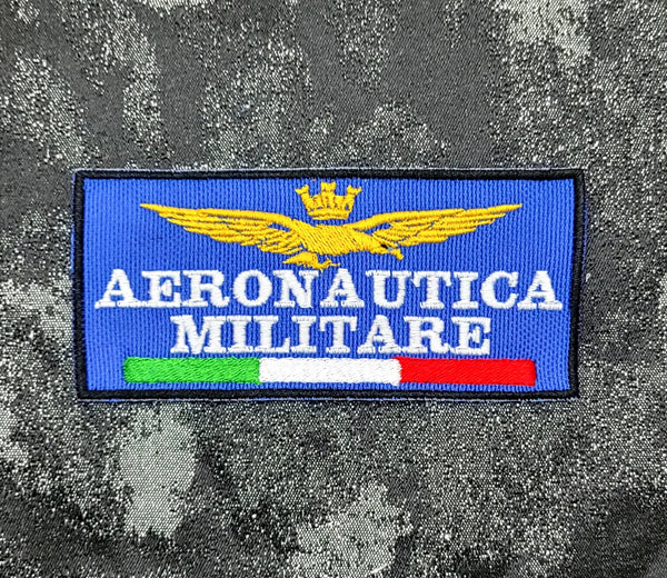 Patch Toppa Aeronautica Militare con Velcro M.eF. Cucito 13X6 CM