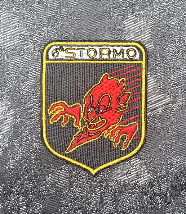 Patch Toppa Sesto 6 Stormo con Velcro M.eF. cucito 8,5X6,5 CM