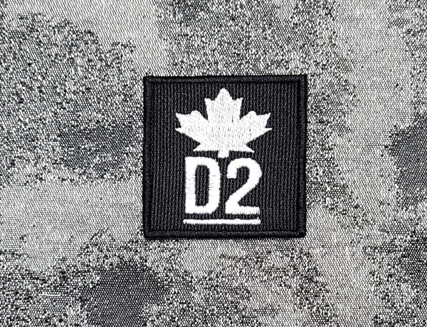 Patch Replica DSQUARED2 D2 5x5cm Embroidered Iron-on and Sew-on