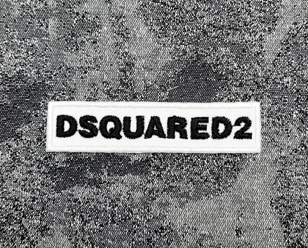 Parche Parche Réplica Marca DSQUARED2 D2 Bordado Termoadhesivo o Cosido 8.5X2 CM