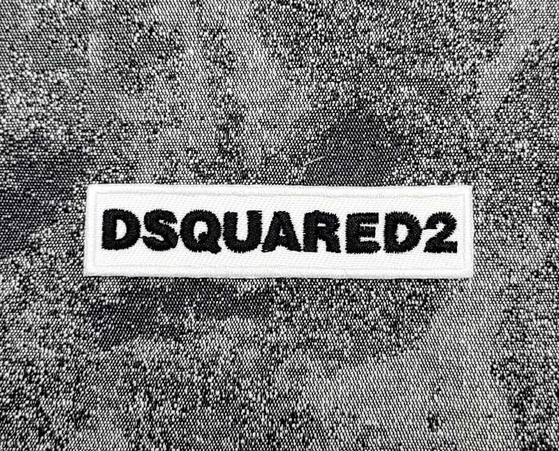 Patch Patch Replica Brand DSQUARED2 D2 Embroidered Iron-on or Sew-on 8.5X2 CM