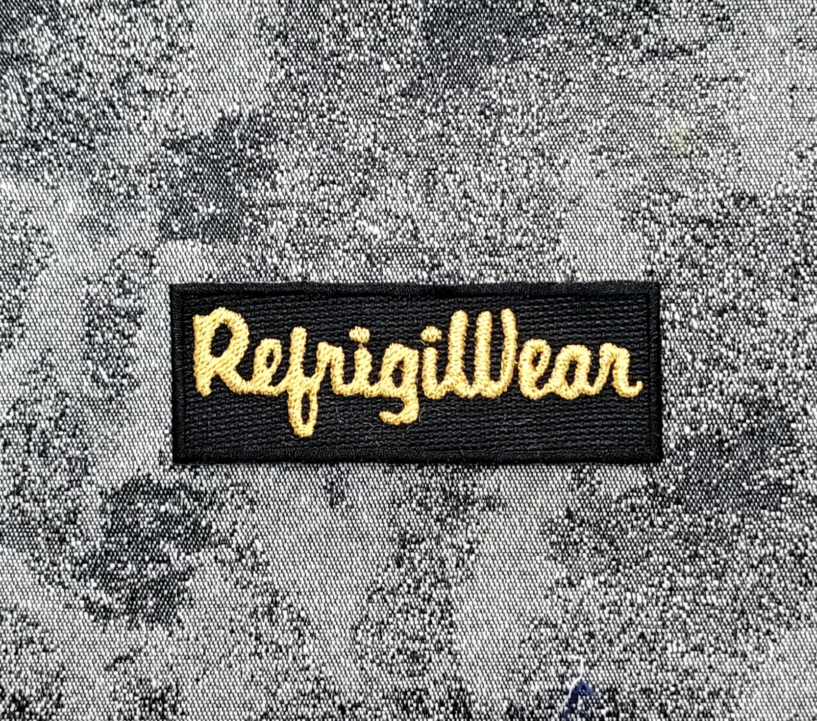 Patch Toppa Replica Refrigiwear 8x3cm Ricamata Termoadesiva e da Cucire