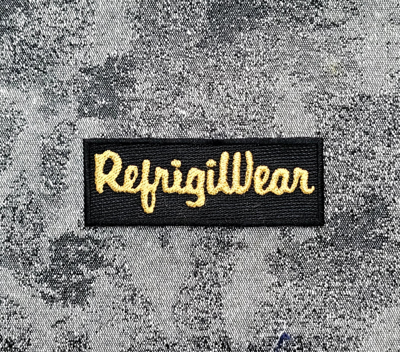 Patch Patch Replica Brand Refrigiwear Embroidered Iron-on or Sew-on 8x3 cm