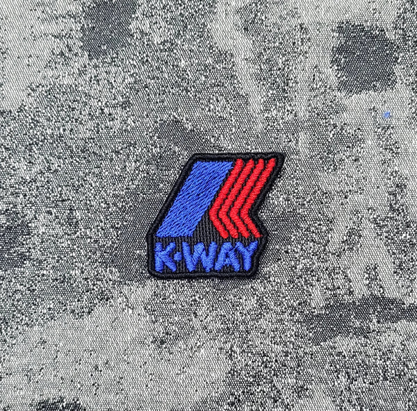 Patch Toppa Replica Brand K-WAY Kway Ricamata Termoadesiva o da Cucire 4x4 cm