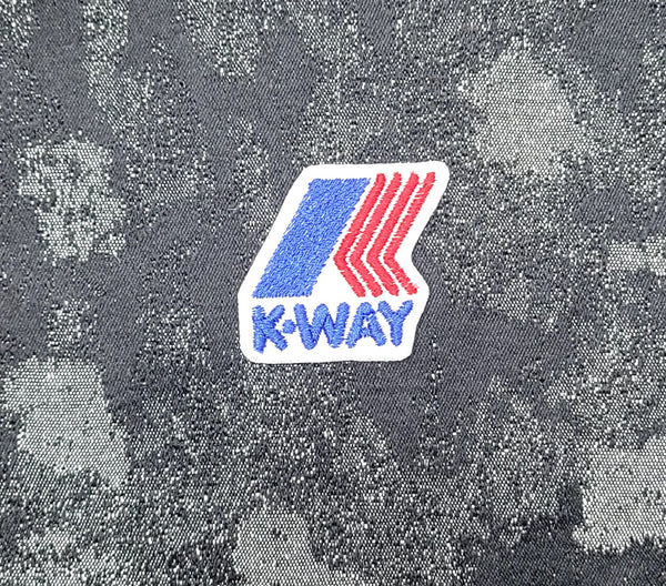 Patch Replica K-WAY Kway 4x4.5cm Embroidered Iron-on and Sew-on