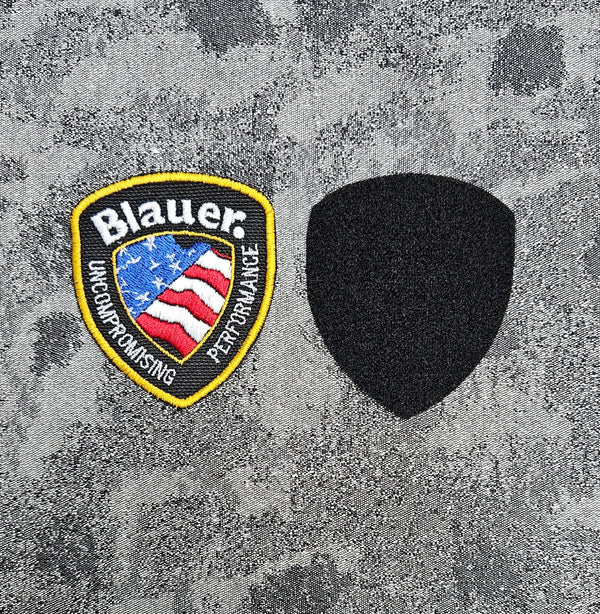 Patch Toppa Brand Replica Blauer Embroidered with Velcro M.eF. sewn 8x6 cm