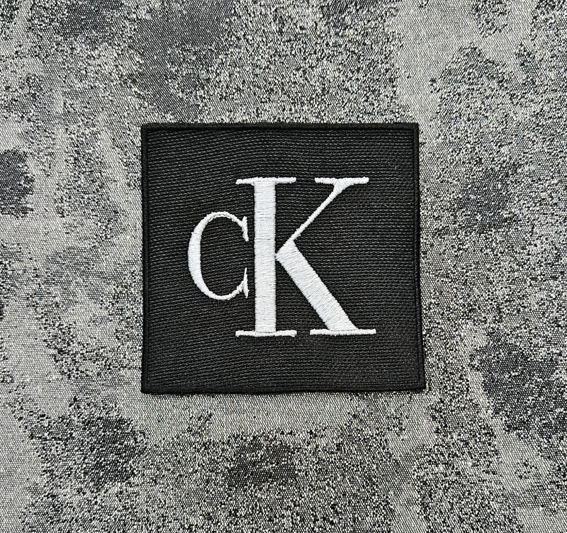 Patch Replica Brand CK Calvin Klein Embroidered Iron-on or Sew-on 9x9 cm