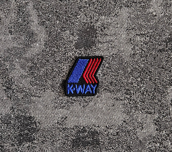 Patch Toppa Replica Brand K-WAY Kway Ricamata Termoadesiva o da Cucire 3.3x3.3 cm