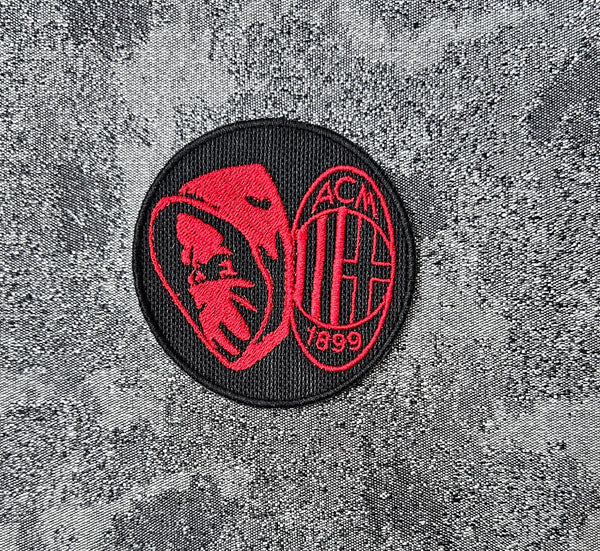 Patch Toppa Ricamata Banditi Curva Sud Milan Calcio Termoadesiva o da Cucire Diametro 7,5 CM