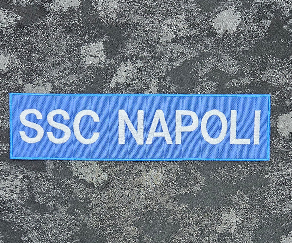 Patch Toppa SSC Napoli Ricamata Termoadesiva o da Cucire 25x6,5 cm