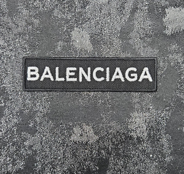 Patch Toppa Ricamata Replica Brand Balenciaga Termoadesiva o da Cucire 12X3 CM