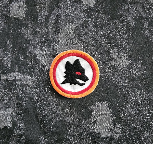 Patch Toppa Roma Calcio Ricamata Termoadesiva o da Cucire Diametro 6cm