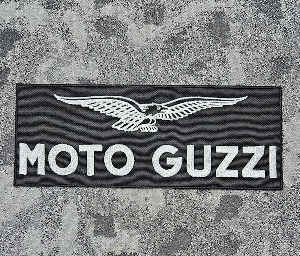 Parche Águila Moto Guzzi Parche Bordado Termoadhesivo o Cosido 26x10 cm Aprox.