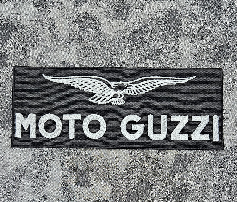 Parche Águila Moto Guzzi Parche Bordado Termoadhesivo o Cosido 26x10 cm Aprox.