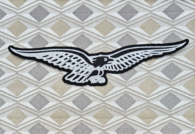 Patch Toppa Aquila Moto Guzzi Ricamata Termoadesiva o da Cucire 26x6 cm Circa