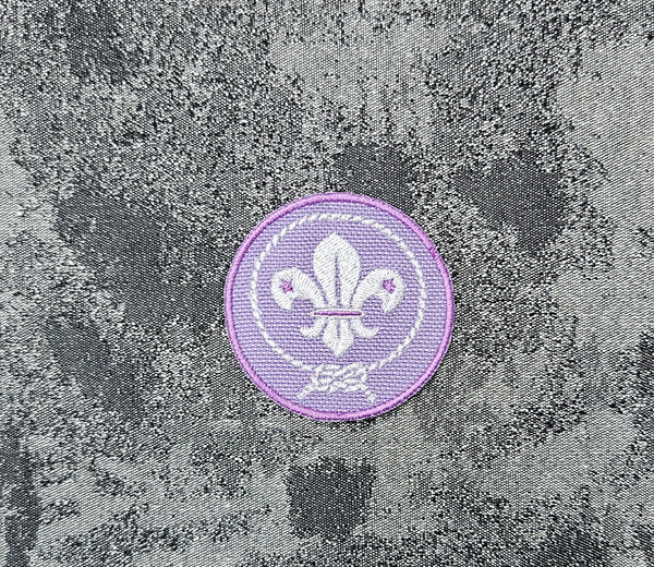 Patch Scout Badge Embroidered Iron-on or Sew-on Diameter 6 cm