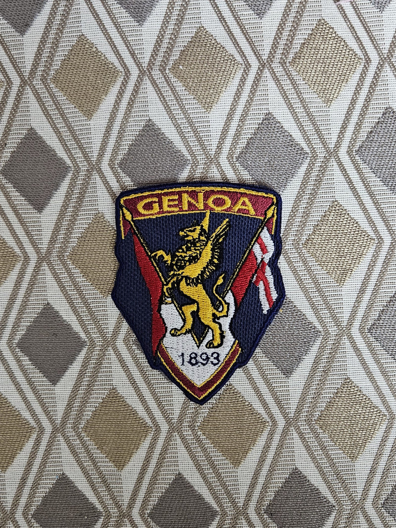 Parche bordado para planchar o coser con el escudo del Genoa FC 1991-1998 8 x 6,5 cm