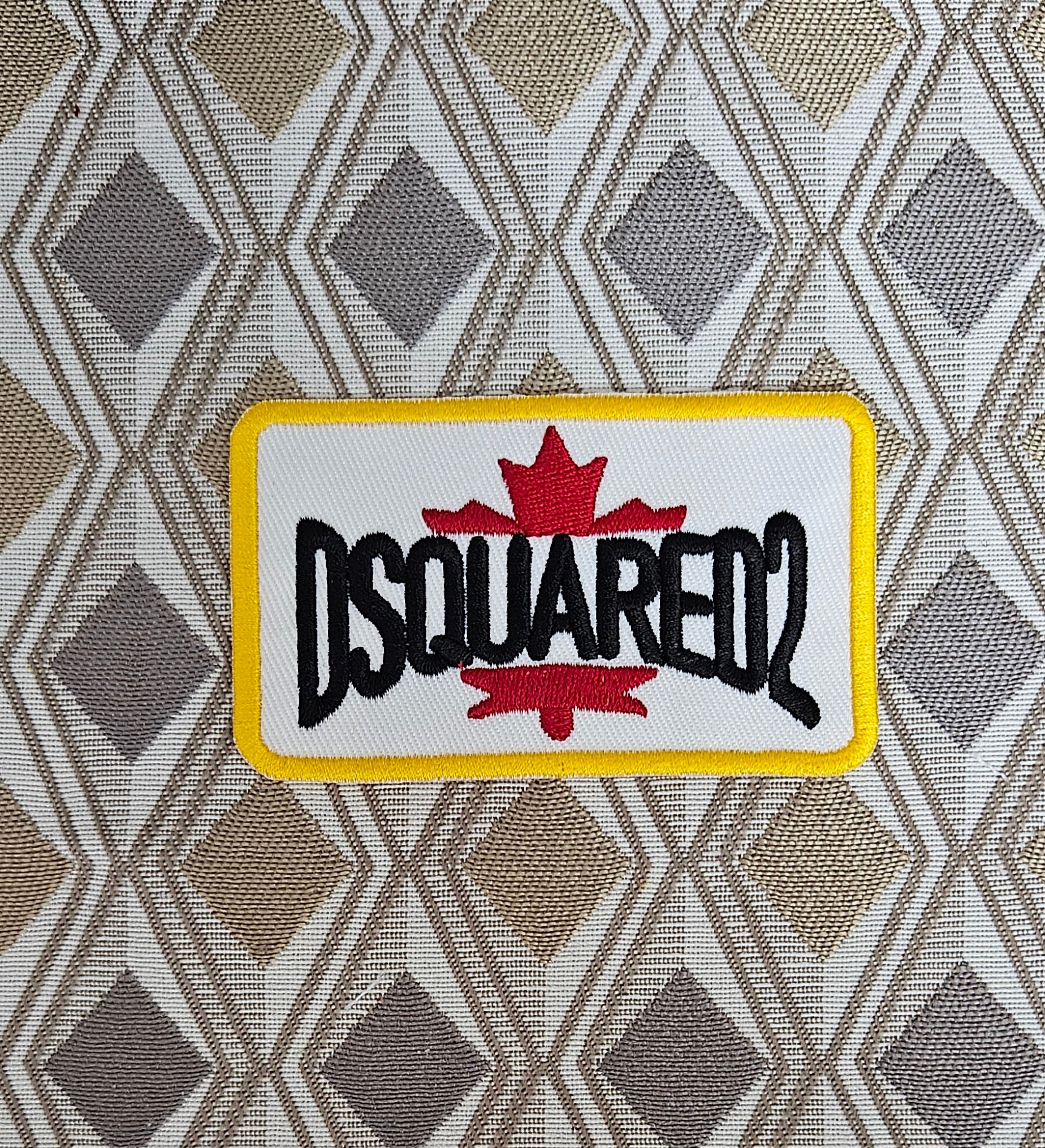 Patch Toppa Ricamata Replica Dsquared2 10x6CM Termoadesiva e da Cucire Diametro