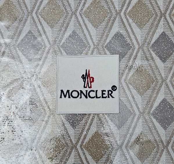 Patch Toppa Etichetta Replica Brand Moncler Ricamata Termoadesiva o da Cucire 6x6 cm