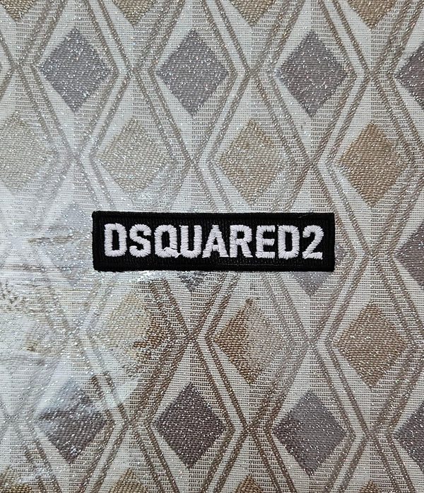 Parche bordado Réplica Dsquared2 Termoadhesivo o Cosido Diámetro 8,5x2CM