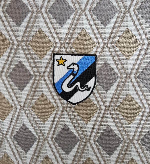 Patch Toppa Stemma Calcio Inter Biscione Ricamata Termoadesiva o da Cucire 5x4.5cm