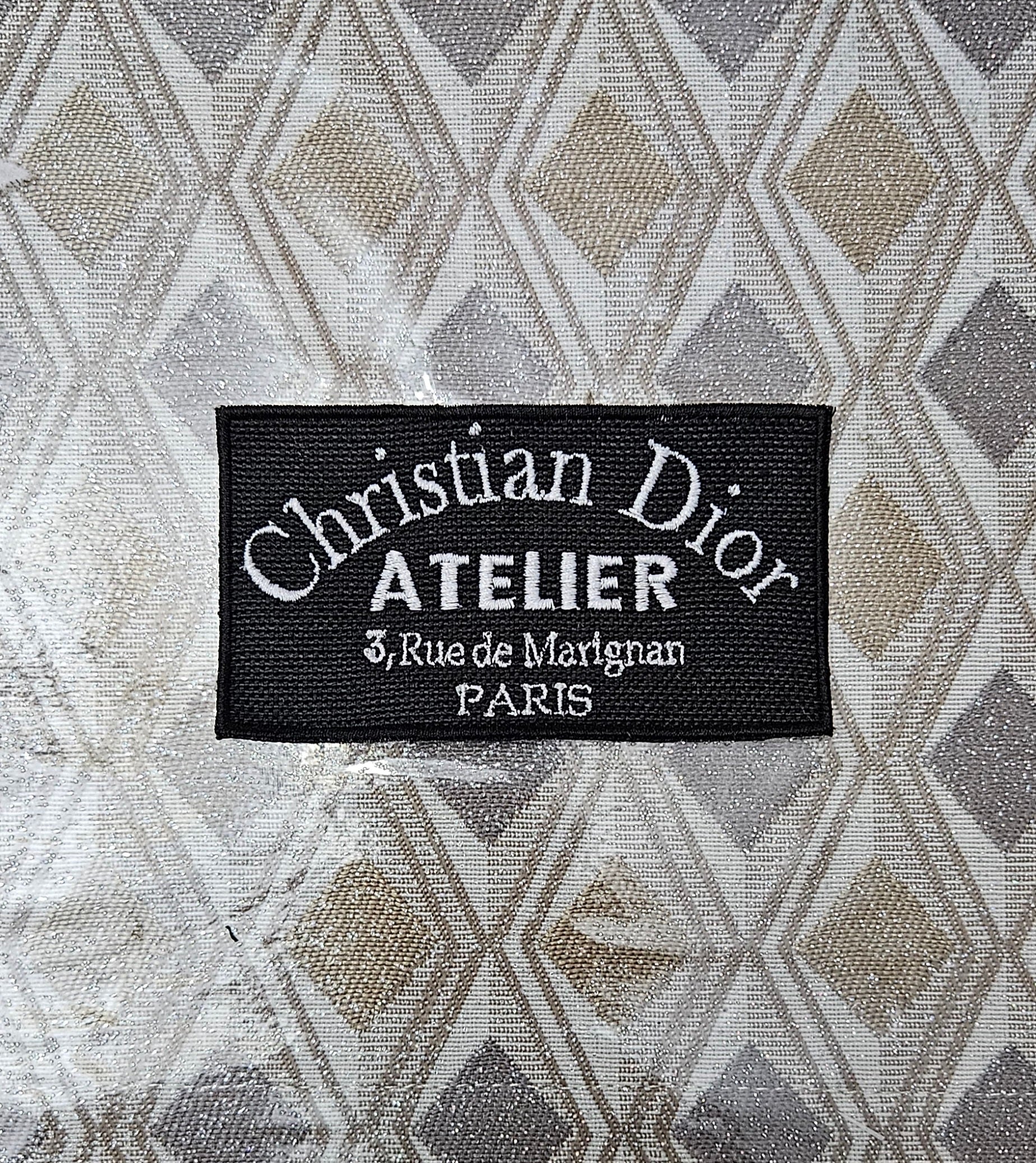 Patch Toppa Replica Christian Dior 10x5cm Ricamata Termoadesiva o da Cucire