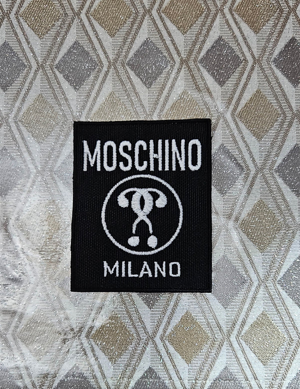 Patch Toppa Replica Moschino Ricamata Termoadesiva o da Cucire 10x8 cm