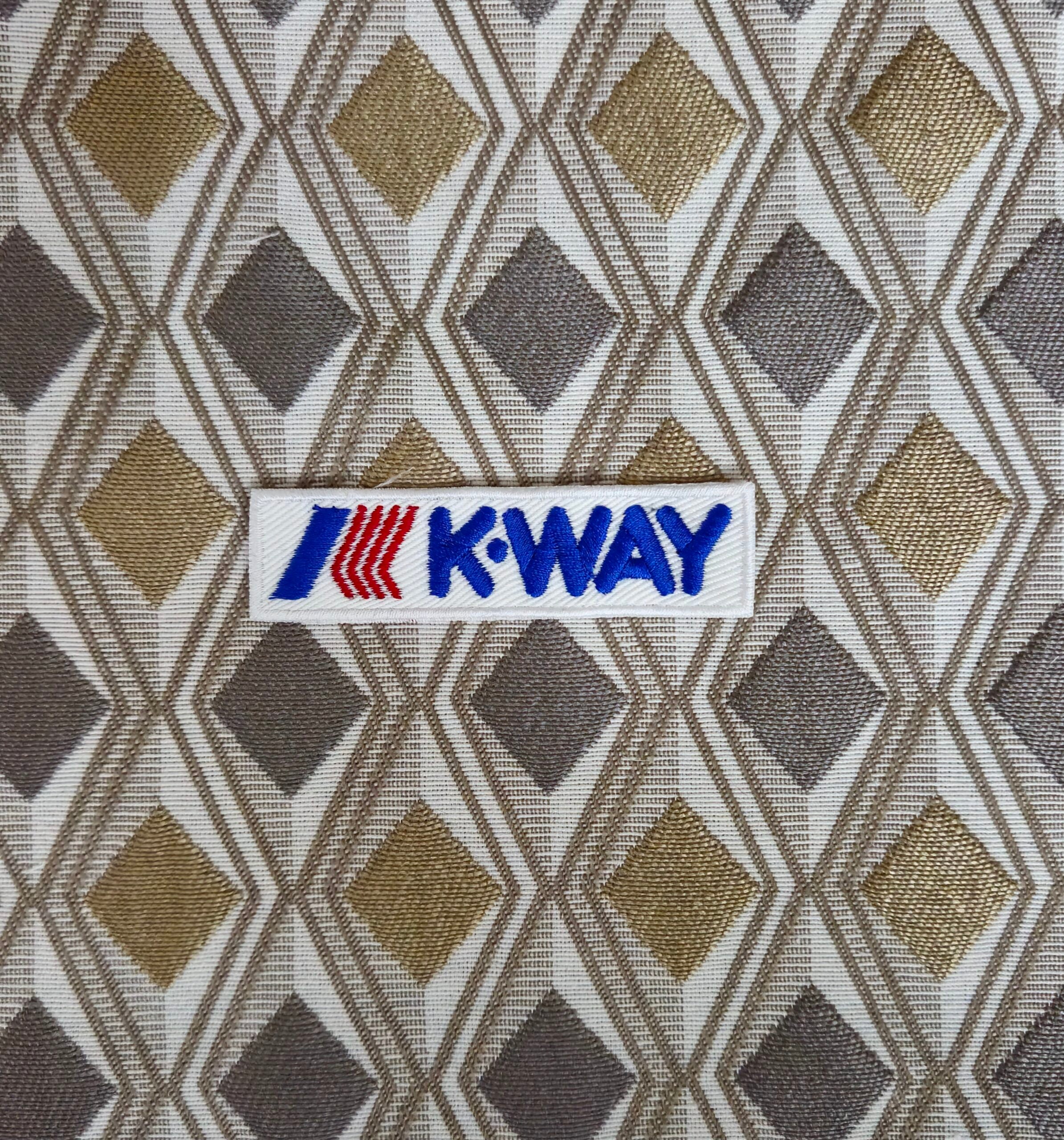 Patch Toppa Replica K-WAY Kway 8.5x2cm Ricamata Termoadesiva e da Cucire