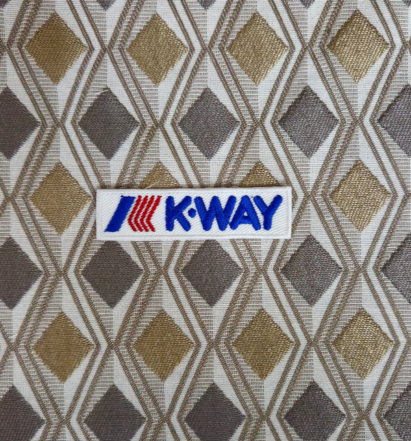 Parche Réplica K-WAY Kway 8,5x2cm Bordado Termoadhesivo y Cosido