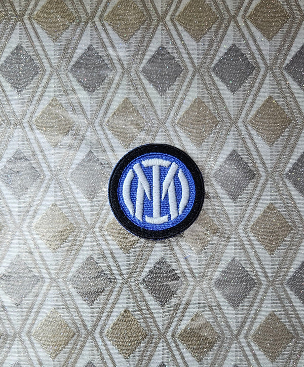 Patch Toppa Inter Calcio Ricamata Termoadesiva o da Cucire Diametro 5.5 cm