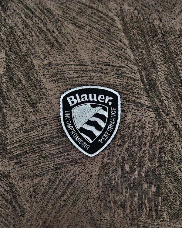 Patch Replica Brand Blauer Black/White Embroidered Iron-on or Sew-on 8x6 cm