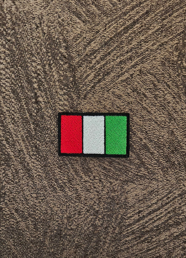 PATCH EMBROIDERED ITALIAN FLAG IRON-ON OR SEW-ON 5X3 CM