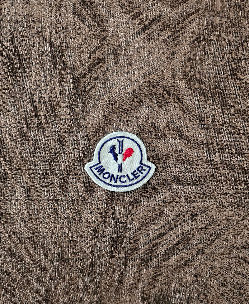 Parche réplica Moncler bordado para planchar o coser, 4 x 4,5 cm