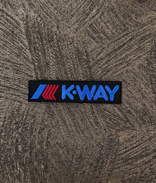 Patch Toppa Replica K-WAY Kway Ricamata Termoadesiva o da Cucire 12x3 cm