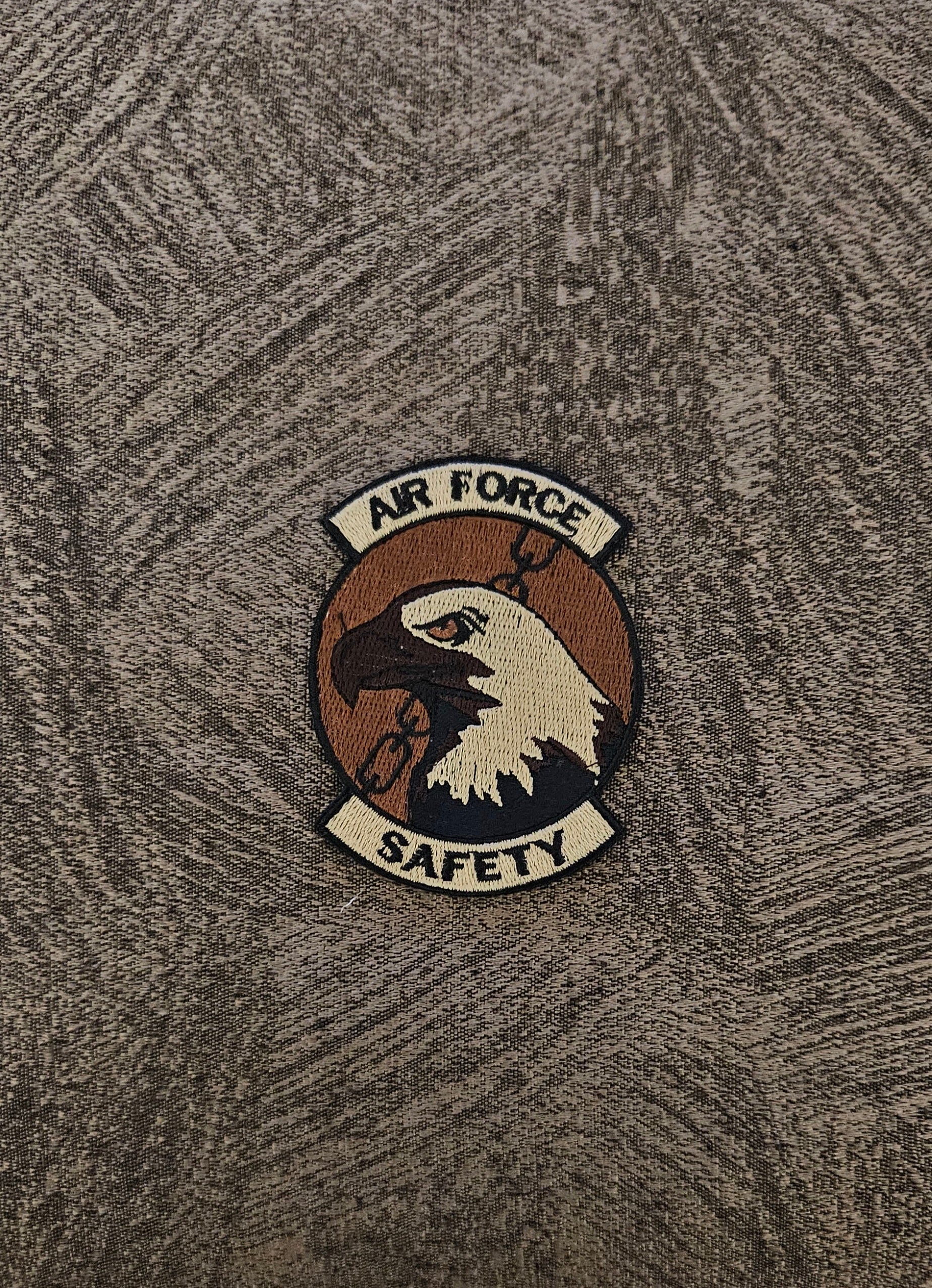 Patch Toppa Air Force Safety Ricamata Termoadesiva o da Cucire 8.5x6.5 cm