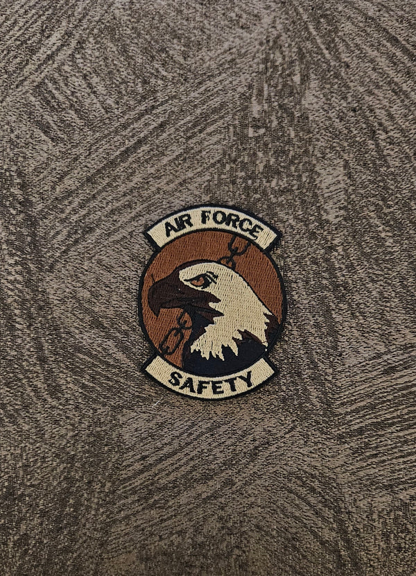 Patch Toppa Air Force Safety Ricamata Termoadesiva o da Cucire 8.5x6.5 cm