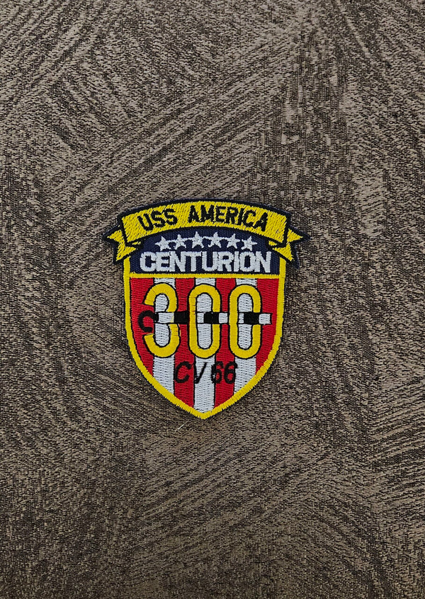 Patch Toppa USS America Centurion Ricamata Termoadesiva o da Cucire 9x8 cm