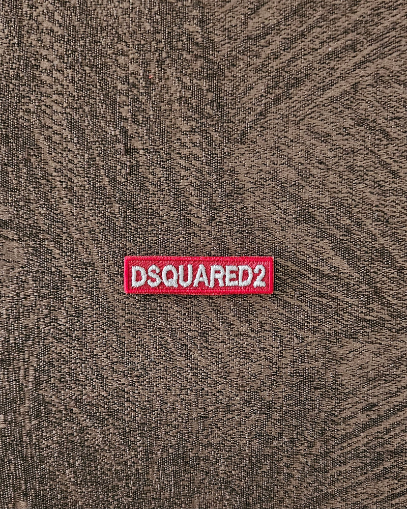 Patch Toppa Etichetta Ricamata Replica Dsquared2 Termoadesiva o da Cucire 4x1 CM