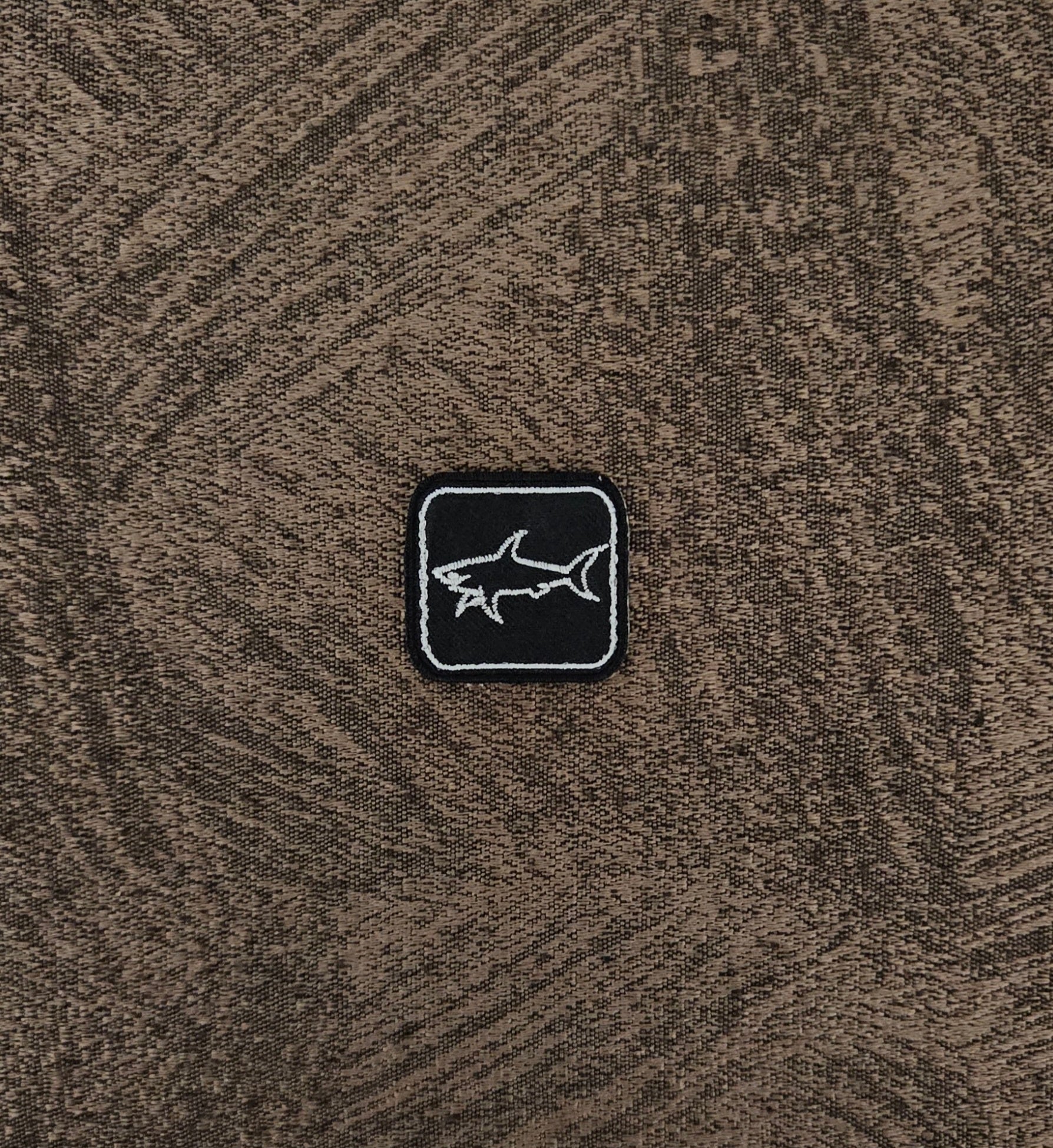 Toppa Patch Replica Paul & Shark 3x3cm Nera Ricamata Termoadesiva o da cucire
