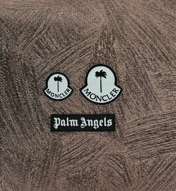 Patch Toppe Trio Replica Moncler Palm Angels Ricamate Termoadesive e da Cucire