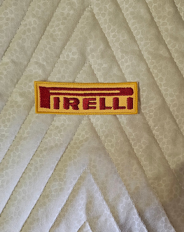 Pirelli EMBROIDERED IRON-ON AND SEW-ON PATCH 9x3cm