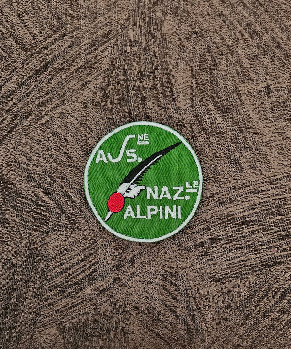 TOPPA PATCH Associazione Nazionale Alpini Ricamata con Velcro M.eF. cucito 8X8CM