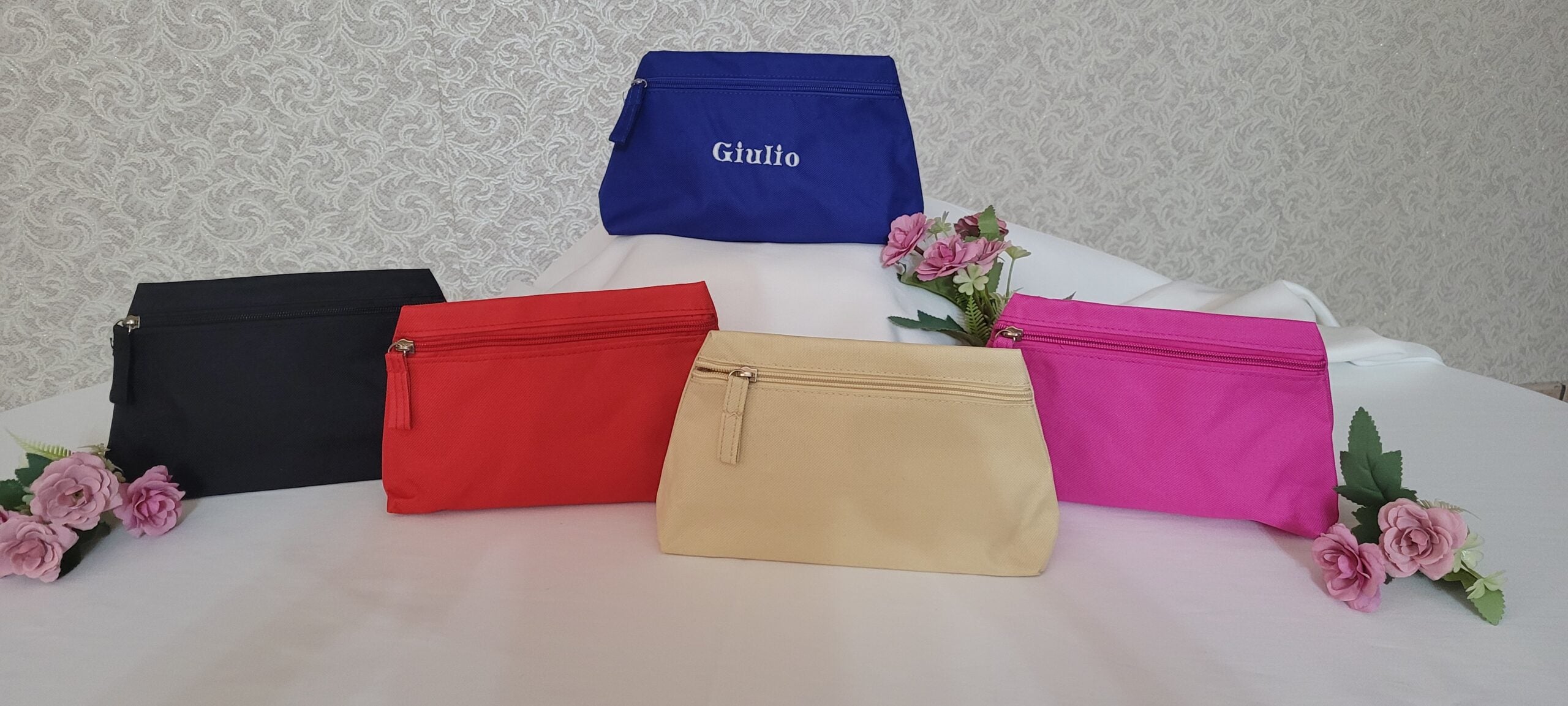 Beauty-case multiuso in poliestere Ricamati Personalizzabili!
