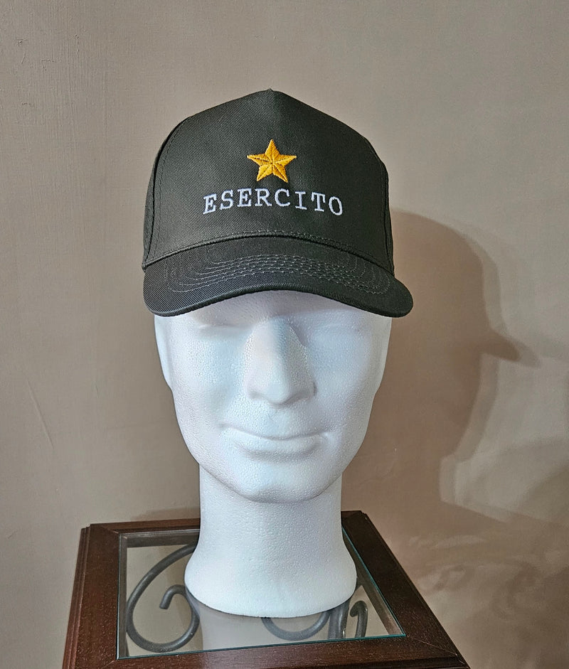 ESERCITO ITALIANO EI Berretto Cappello Ricamato Color Verde/Militare