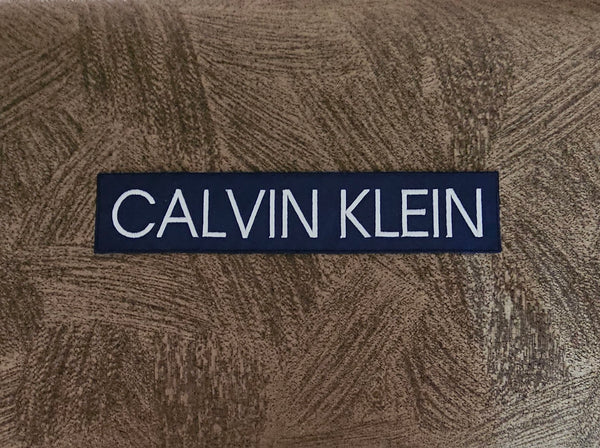 Patch Replica Calvin Klein CK Embroidered Iron-On or Sew-On Blue/White 25x5cm