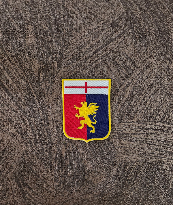 Patch Toppa Stemma Genoa Calcio Ricamata Termoadesiva e da Cucire 8x6cm