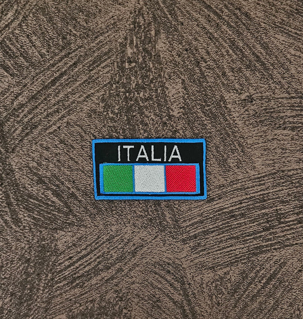 PATCH EMBROIDERED ITALIAN FLAG IRON-ON OR SEW-ON 8X4.5 CM