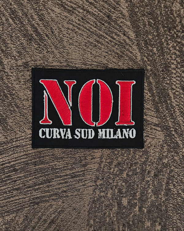 Patch Toppa Milan Calcio Curva Sud Noi Ricamata Termoadesiva e da Cucire 9x6 cm